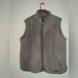 Free Country Gray/Purple Sherpa Fleece Vest